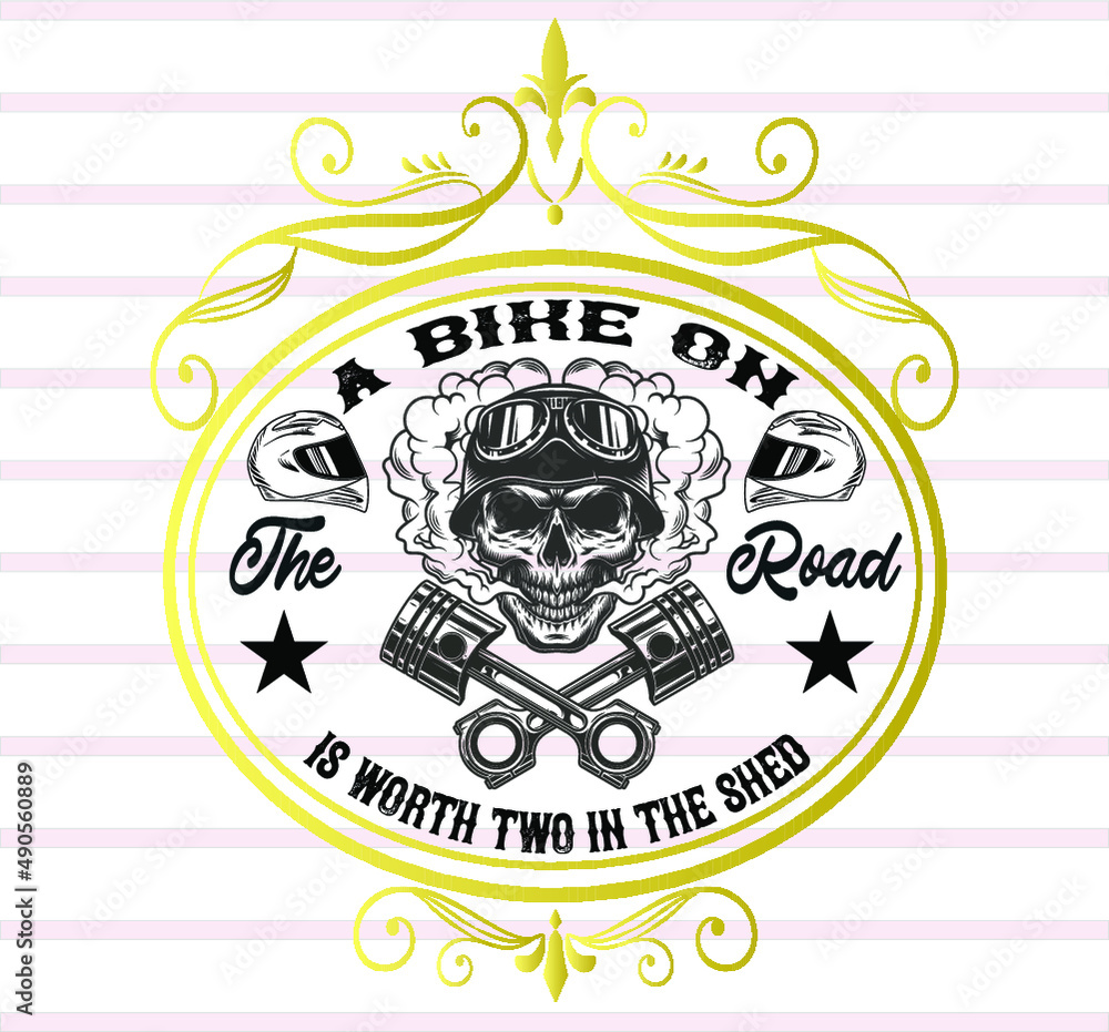 Obraz premium motorcycle t shirt and svg design