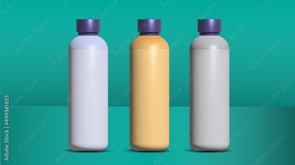 Reusable bottle, 3d, editable Reusable bottle, 3d, editable