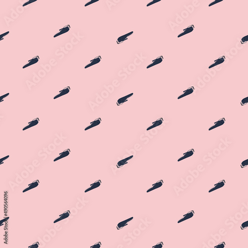Clippers seamless pattern on. Vintage barber shops elements in doodle style.