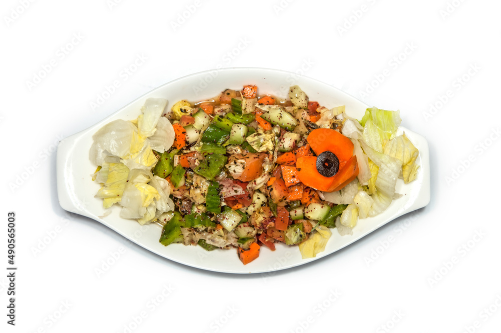 Arabic food and Persian cuisine on isolated background Arabic food and Persian cuisine on isolated background