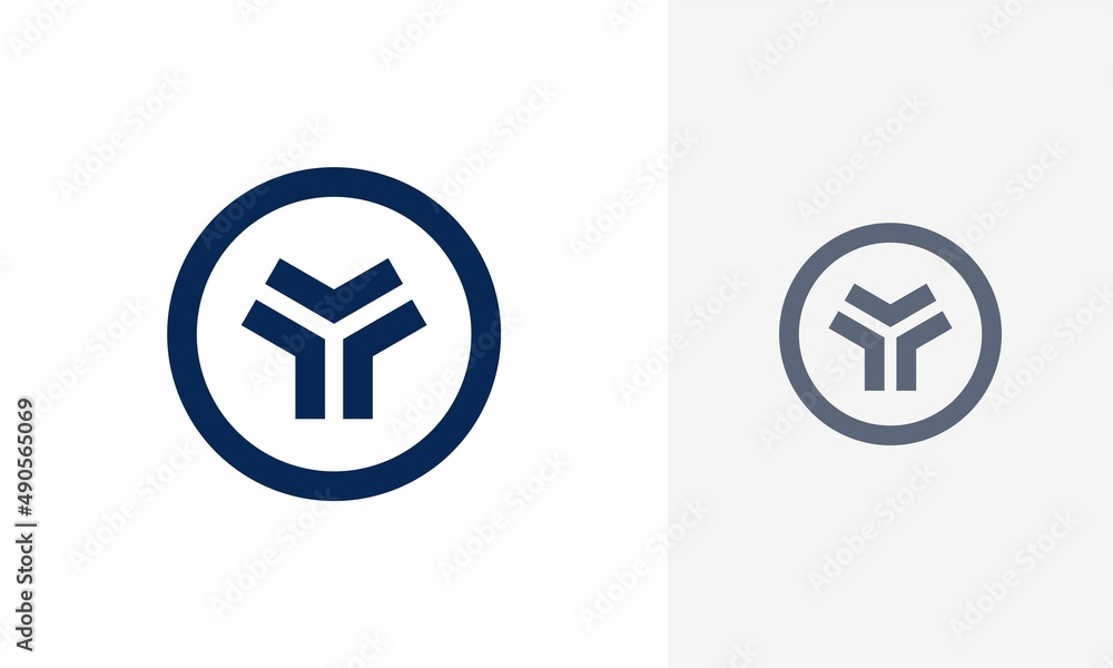 Obraz premium Letter Y logo. Icon design. Template elements. Geometric abstract logos