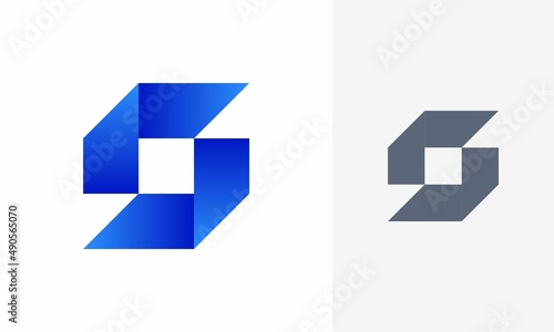 Letter S logo. Icon design. Template elements. Geometric abstract logos