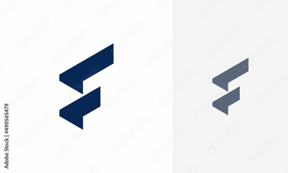 Letter F logo. Icon design. Template elements. Geometric abstract logos Letter F logo. Icon design. Template elements. Geometric abstract logos