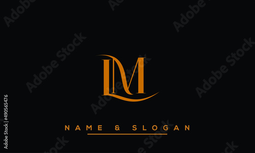 ML,  LM,  M,  L   Abstract  Letters  Logo  Monogram photo