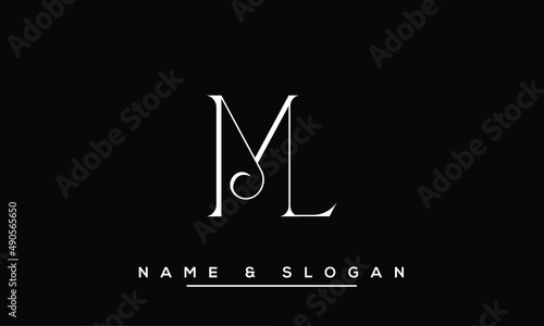 ML,  LM,  M,  L   Abstract  Letters  Logo  Monogram