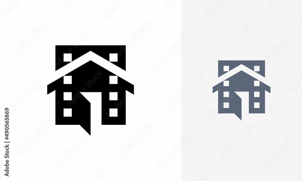 home movie logo design. home movie icon, logo design template