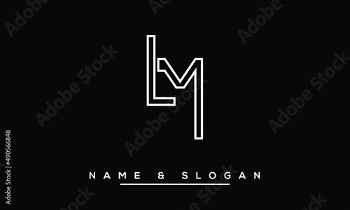 ML,  LM,  M,  L   Abstract  Letters  Logo  Monogram