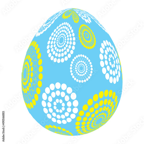 Painted easter egg simple icon. Illustration