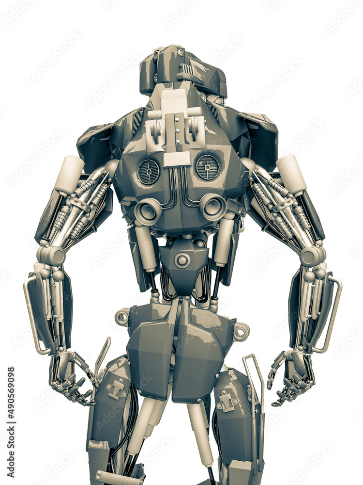 mechanical soldier rear view mechanical soldier rear view