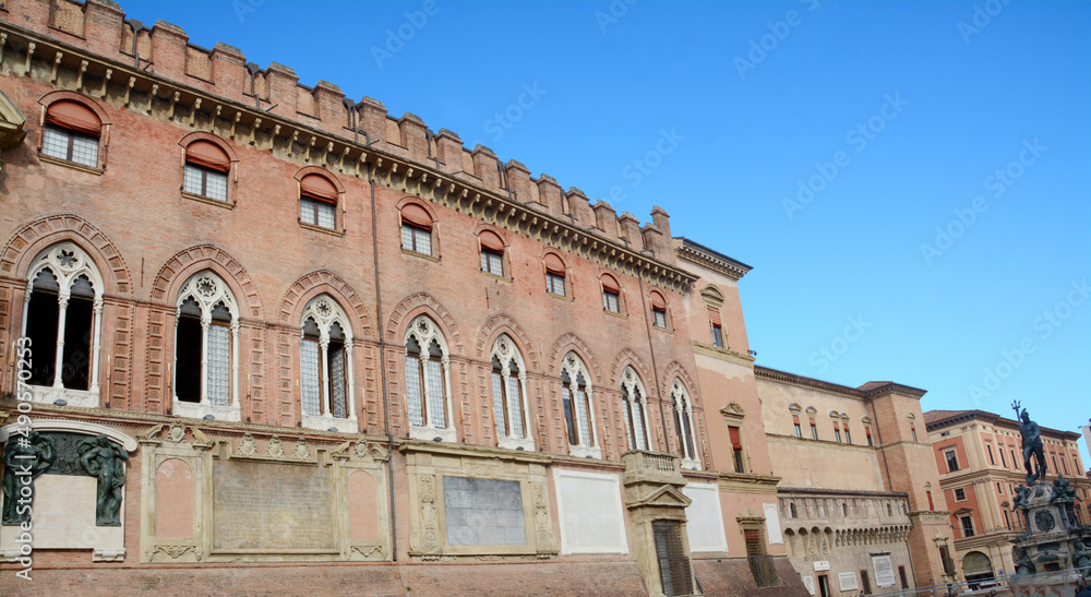 Palazzo d'Accursio which is the town hall and the Palazzo di Re Enzo in Piazza Maggiore.
