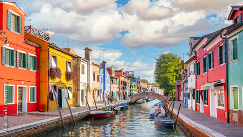 Burano, Italy - Feb. 27, 2022 : The colourful houses of Burano, Italy © Nick Brundle