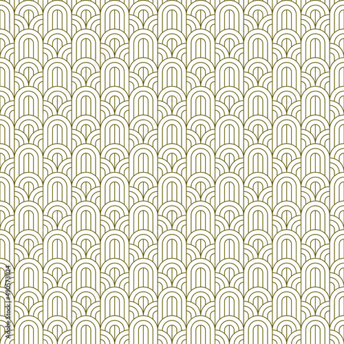 Seamless geometric ornament . Brown color thin lines .