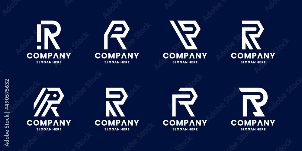 letter R monogram logo design collection for your business or company logo letter R monogram logo design collection for your business or company logo