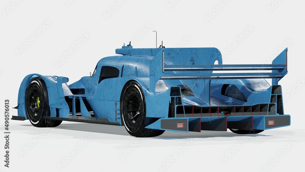 3D rendering of a brand-less generic racing car
