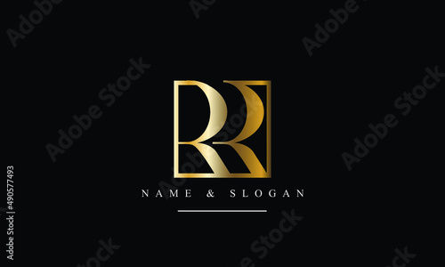 RR, R abstract letters logo monogram