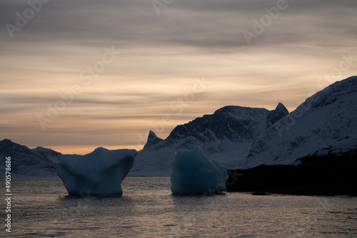 Snow mountain sunet