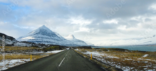 Scenic view of Road 1, Iceland