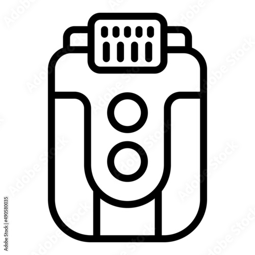 Epilator shaving icon outline vector. Hair treatment. Removal hair