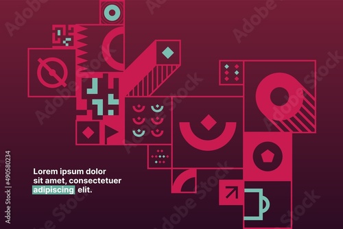 Sports background for event, tournament, invitation, or cup. Layout design template with geometric shapes. Championship in Qatar. Sports background trend 2022.