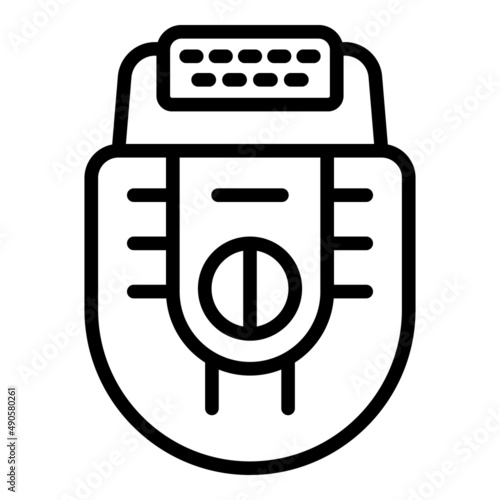 Epilator procedure icon outline vector. Hair epilation. Skin hair removal