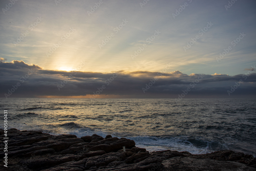 Seascape view of the south coast of South Africa