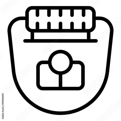 Epilator device icon outline vector. Body care. Hair skin