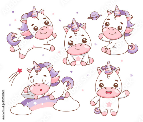 Cute baby unicorn set