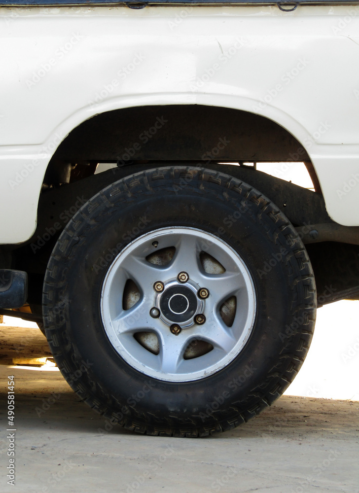 big wheel on a pick up truck