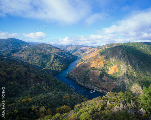 Obraz na plátně Great views of the Ribeira Sacra from the Matacas viewpoint