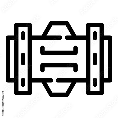 Tv wall mount icon outline vector. Vesa display. Monitor control