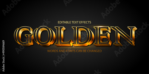 Amazing gold editable text effect eps