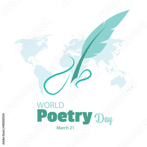 World Poetry Day, March 21. Vector illustration. simple and elegant design