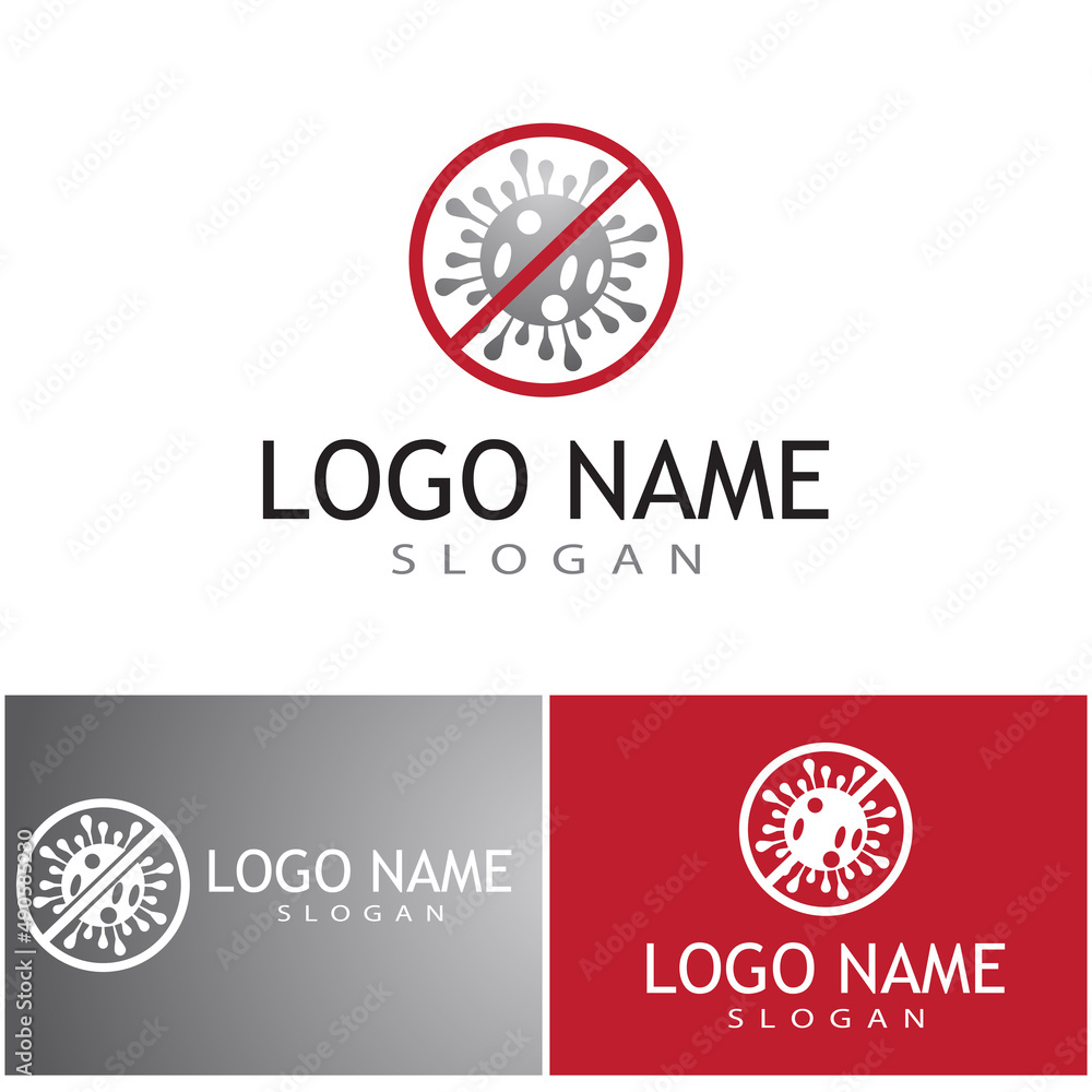 Bacterial Logo Template vector symbol nature Bacterial Logo Template vector symbol nature