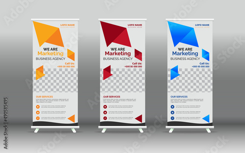 Roll Up Banner Template Layout. professional roll up banner template design. Abstract modern roll up background. roll up template billboard, banner stand design