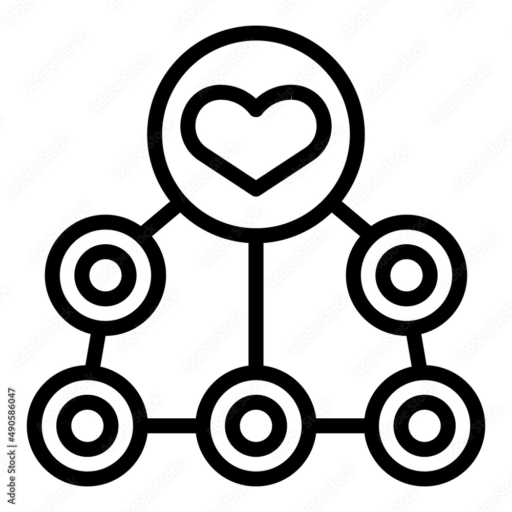Like review scheme icon outline vector. Online marketing. Business positive Like review scheme icon outline vector. Online marketing. Business positive