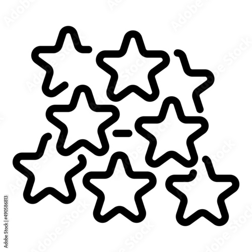 Marketing stars icon outline vector. Social review. Health mental