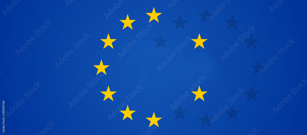 creative abstract stars of the flag of Europe background 3d-illustration creative abstract stars of the flag of Europe background 3d-illustration