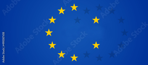 creative abstract stars of the flag of Europe background 3d-illustration