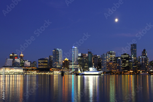Vancouver downtown night  Canada BC