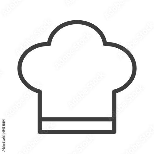 Chef s hat for a chef. Simple food icon in trendy line style isolated on white background for web apps and mobile concept. Illustration