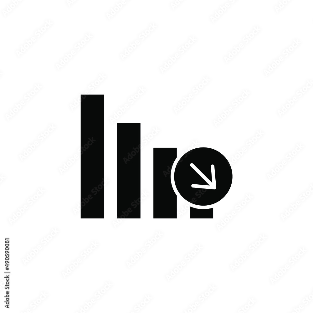 Decrease icons symbol vector elements for infographic web Decrease icons symbol vector elements for infographic web