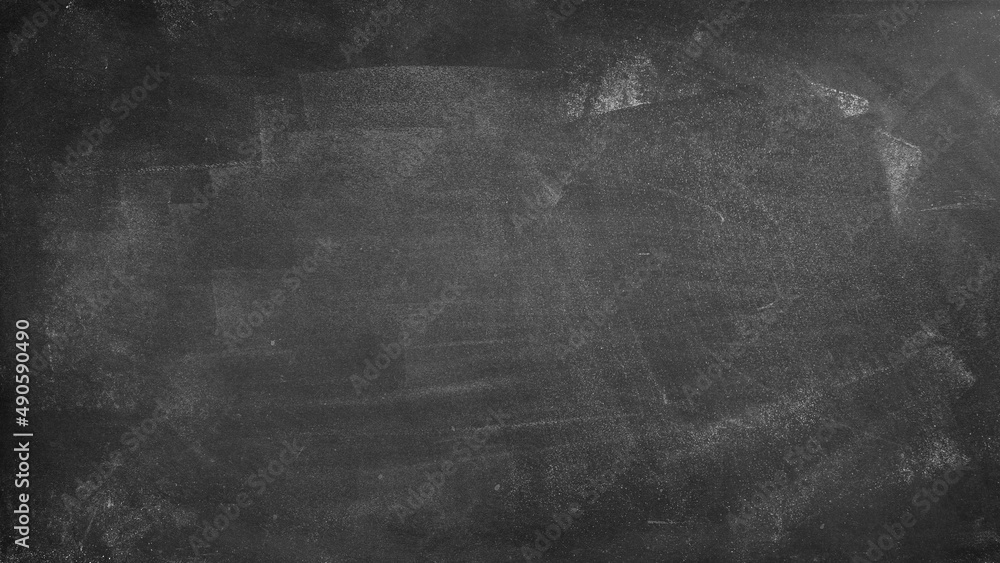 Fototapeta premium Chalk rubbed out on blackboard background