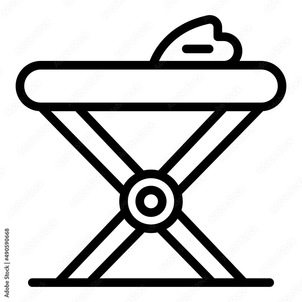 Ironing board icon outline vector. Iron table. Cloth steam Ironing board icon outline vector. Iron table. Cloth steam