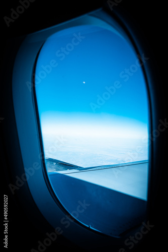 plane window from the sky
