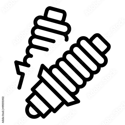 Bike tool icon outline vector. Gear part. Motorbike ride