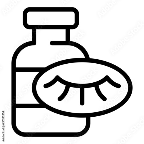 Eye cream icon outline vector. Patch mask. Cosmetic skin