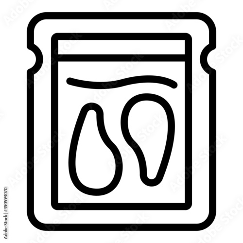 Eye patch pack icon outline vector. Beauty mask. Face gel