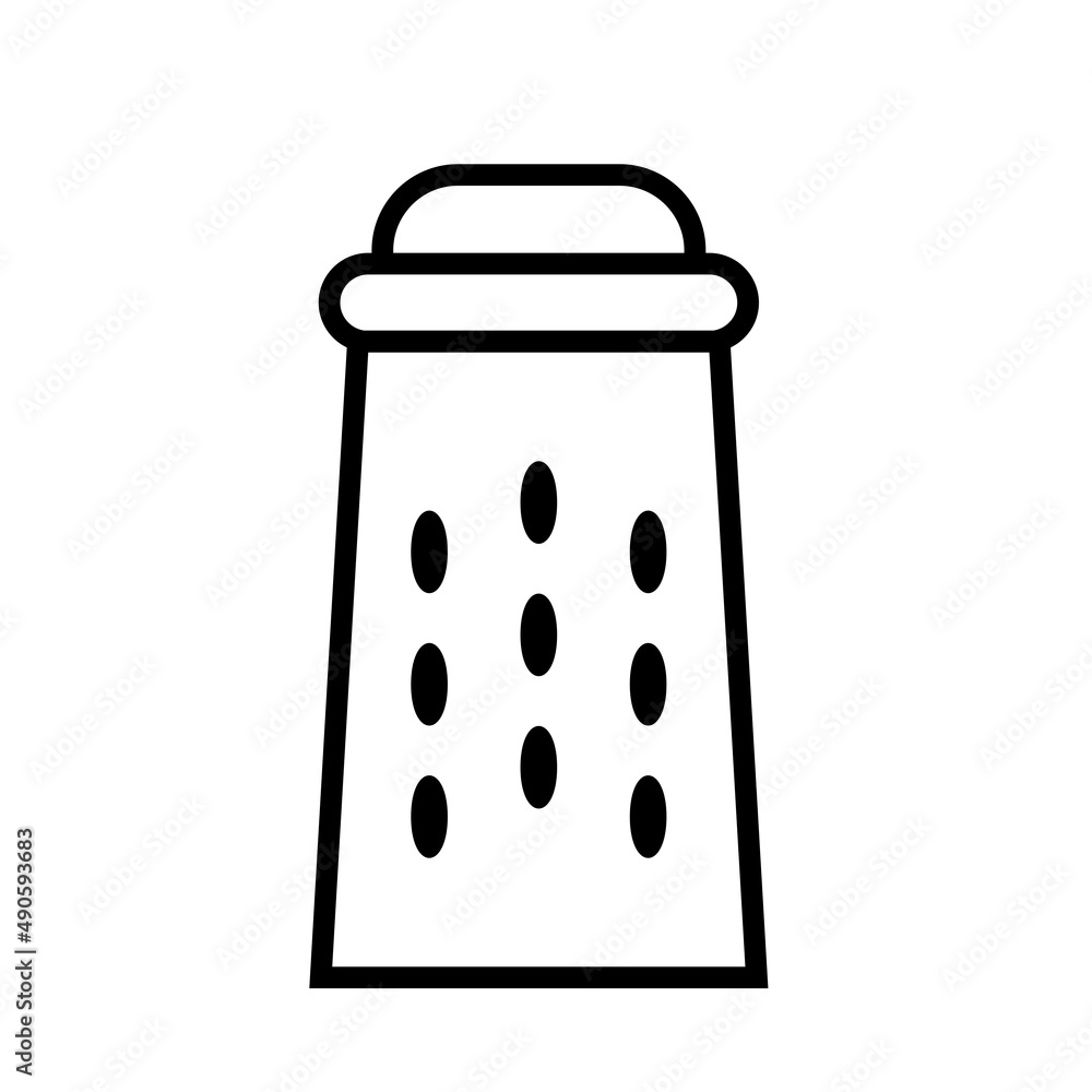 Grater for vegetables. Simple food icon in trendy line style isolated on white background for web applications and mobile concepts. illustration Grater for vegetables. Simple food icon in trendy line style isolated on white background for web applications and mobile concepts. illustration