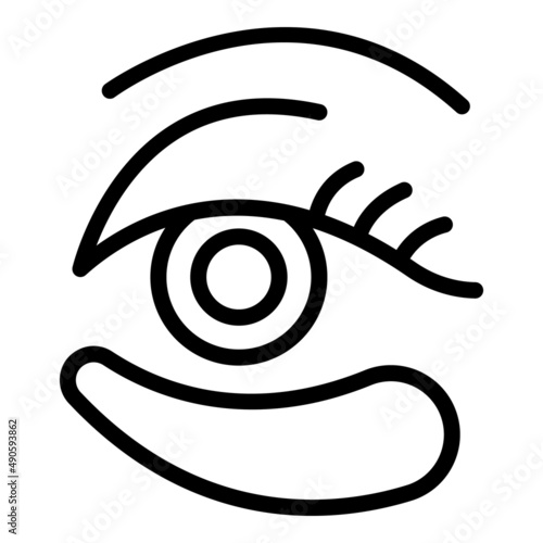 Cosmetic eye patch icon outline vector. Gel under. Mask beauty