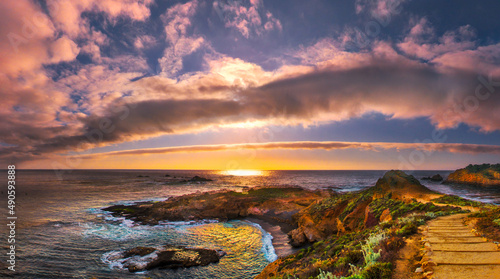 sunset over sea lion point